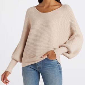 PINQUE Effie Long Sleeve Sweater Beige Large NWT STITCH FIX